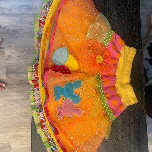 Easter Colorful boutique skirt girls size 8/9.